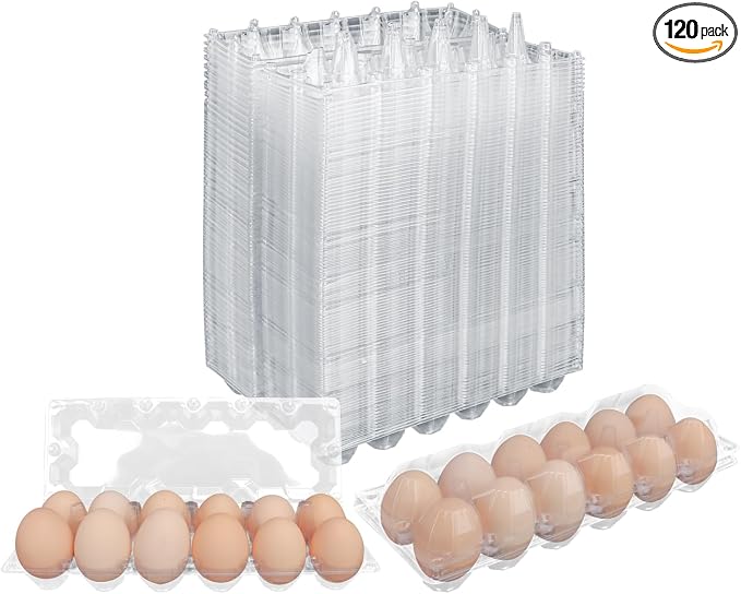 120 Pack Bulk Egg Cartons, Egg Tray Carton Holder by KUKLIPJIM