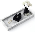 Real Natural Small Marble Tray for Bathroom, Kitchen and Desktop, Rectangle by Zilukar