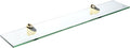 Spancraft Glass H-8x27-Brass Heron Glass Shelf by Spancraft