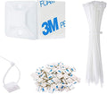 Strong Back-Glue Self Adhesive Cable Zip Tie Mounts Kit by ALLWIN