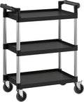 Black Utility/Bussing Cart by Krollen+Industrial