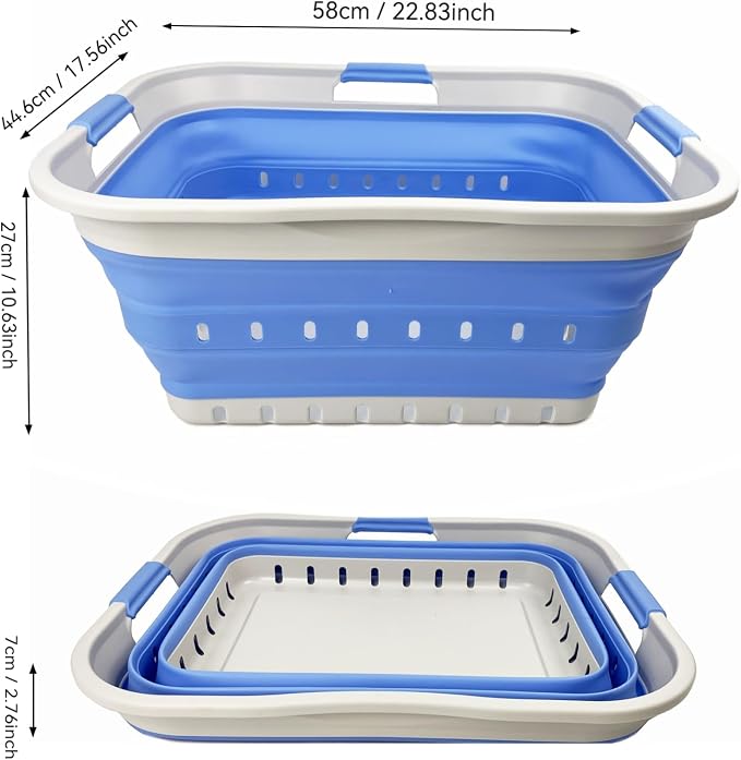 SAMMART 42L Collapsible Plastic Laundry Basket - Image 4