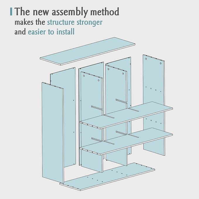 9-Cube Storage Shelf Bookcase - Image 5