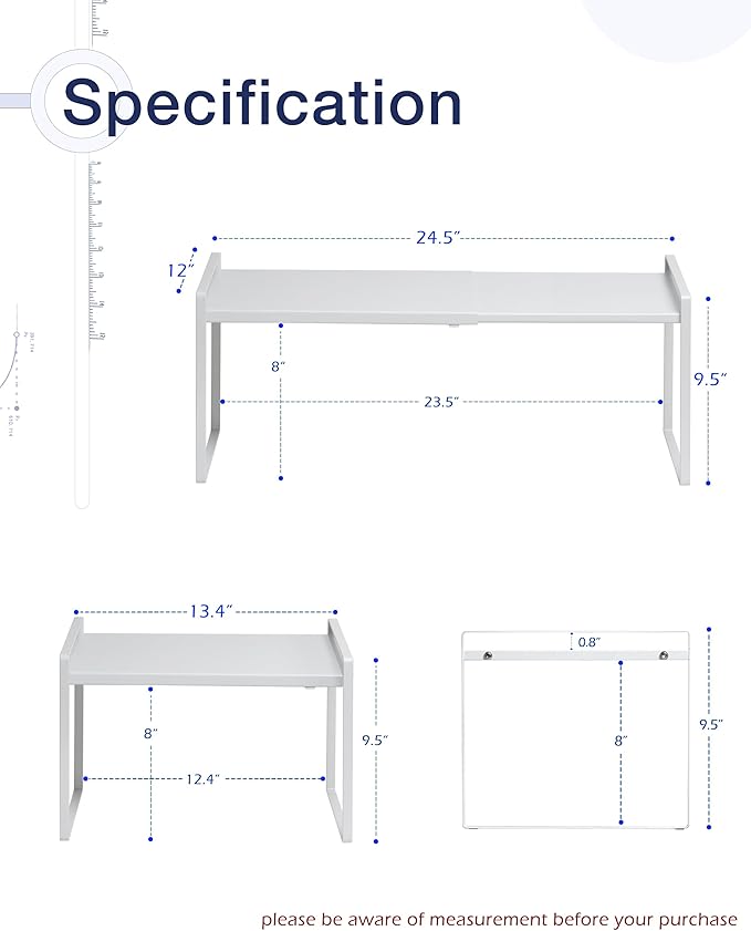 Nxconsu Expandable Cabinet Shelf Organizer Riser - Image 3