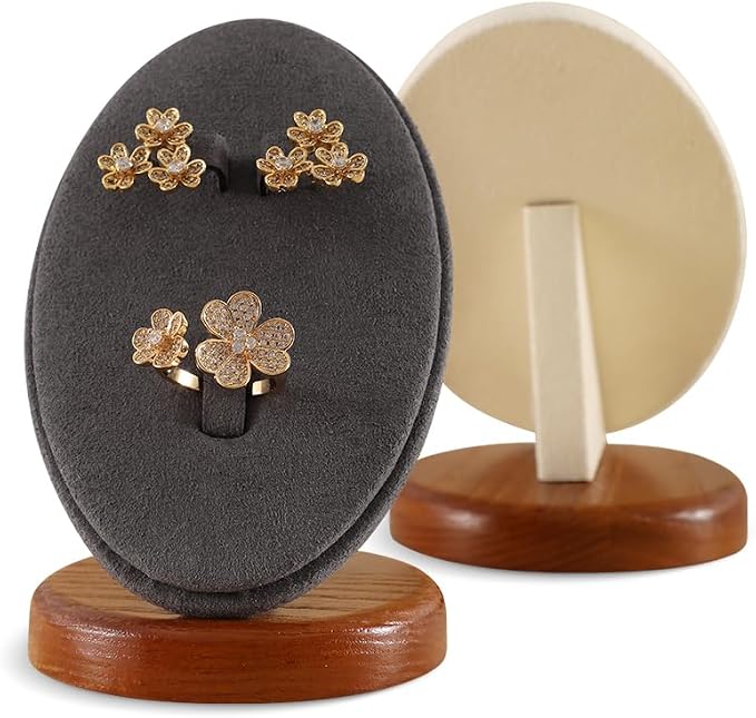 Ring Holder, Small Jewelry Stand, Wooden Earring Holder, Premium Ring Display - Image 6