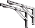 YUMORE Folding Shelf Bracket 18", Heavy Duty Stainless Steel Collapsible by YUMORE