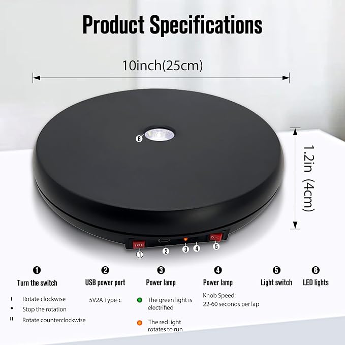 JAYEGT Motorized Rotating Display Stand - Image 6