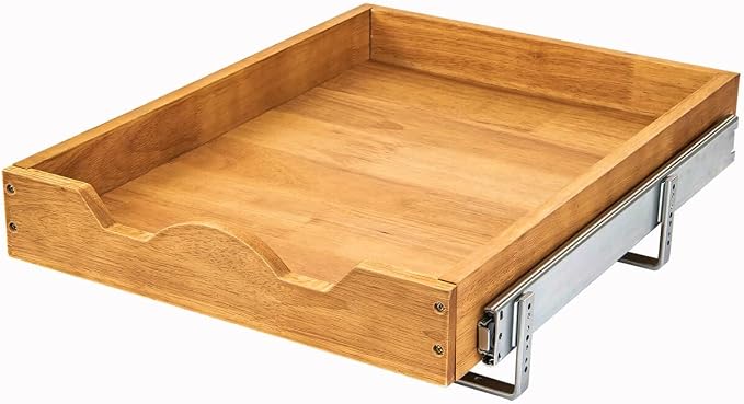 DINDON Pull Out Cabinet Organizer 1 Tier，Single Tier Oak Wood Under Cabinet - Image 7