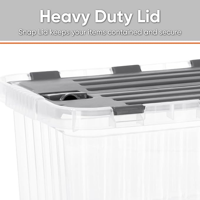 Superio Storage Bins with Lids- Clear Boxes - Image 4