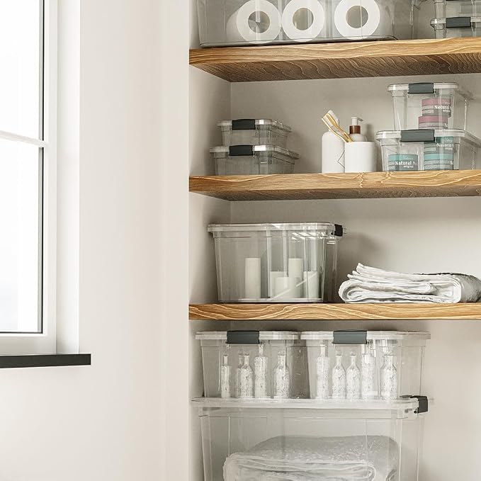 Superio Storage Bins with Lids- 8 Pack, 4.5 Qt Clear Boxes - Image 9