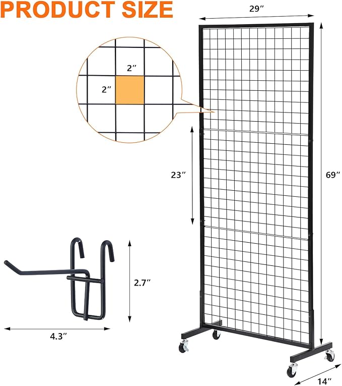 Eastern Tree 1 Pack 2.5'x 6' Three Pieces Grid Wall Panels Stand - Image 3