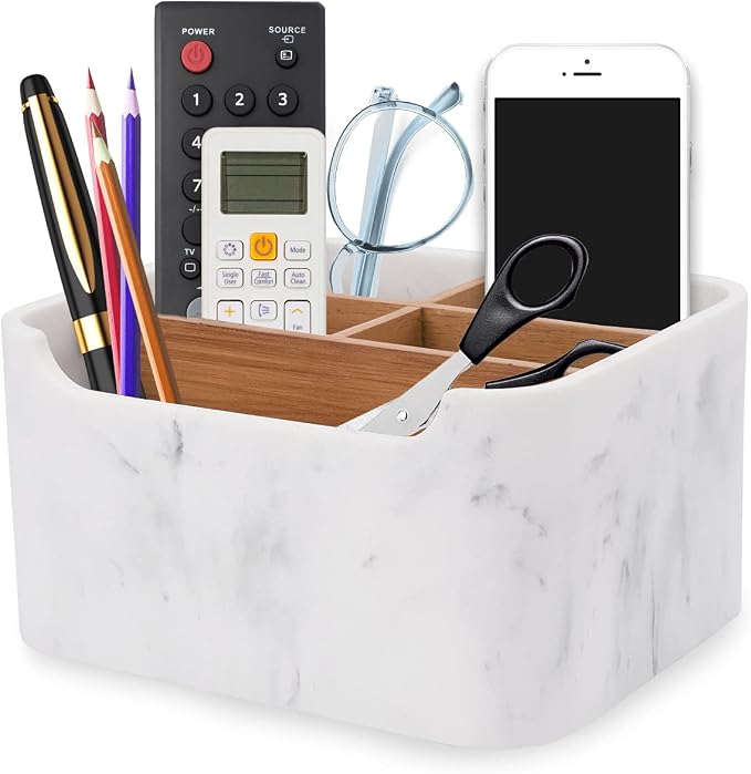 Desk Organizer, Marble Remote Holder - Image 4