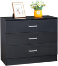 Karl home 3 Drawer Dresser, Modern Storage Chest of Drawers, Wood Bedside Table by Karlhome