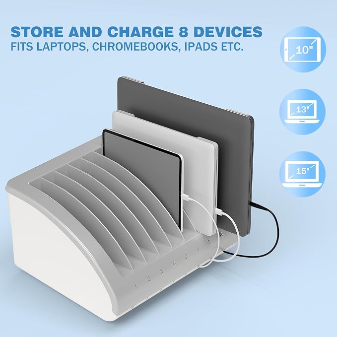 6-Pack | Pochar 8-Device Universal AC Laptop Charging Station - Image 4