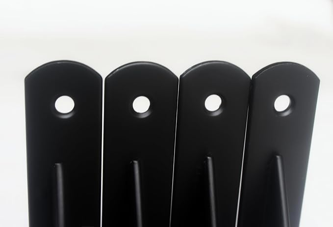 6 Pack L5 x H 3" Black Heavy Duty Shelf Brackets - Image 3