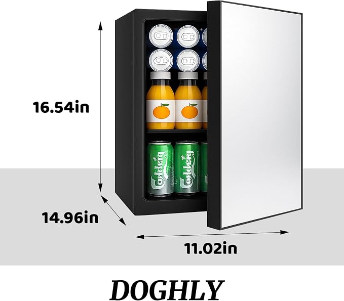 0.95 Cu.Ft Mini Refrigerator and Beauty Fridge, 24 Cans Mini Fridge - Image 4