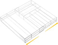 1 Pcs Acrylic Drawer Organizer 9'' up to 18'' x 15'' x 2'' Expandable Drawer by Briwooody