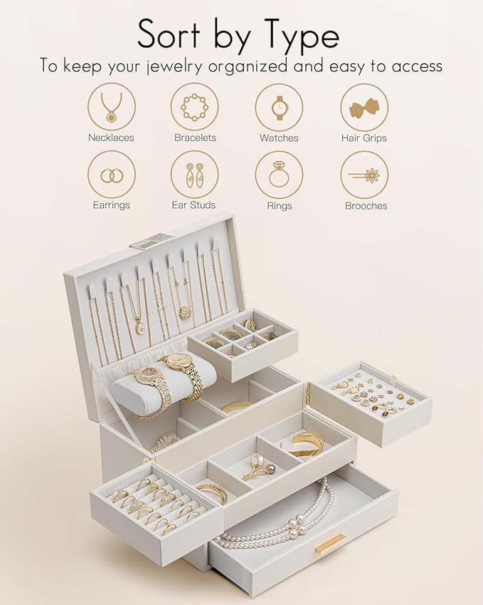 Vlando 3 Layer Jewelry Box - Image 3