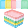 30Pcs Plastic Art Trays, 9.6 x 7.3 Inches Activity Craft Sand Trays Flat by INTERWARM