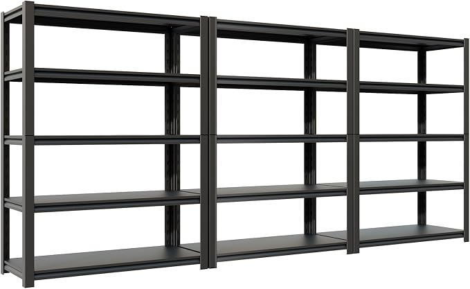 72''H Garage Shelving Heavy Duty, 2500LBS Storage Shelves, 5-Tier Adjustable by Qxdyt