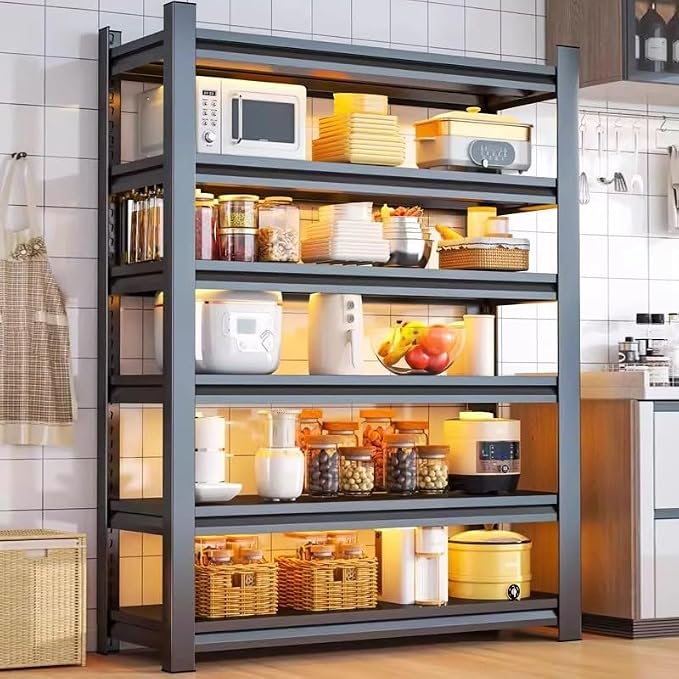Storage Shelves, Garage Metal Shelving Unit, Adjustable, Double-Layer Column - Image 6