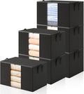 6 Pack Clothes Storage Bags - 90L Blanket Organizers and Storage by POMGRATREE