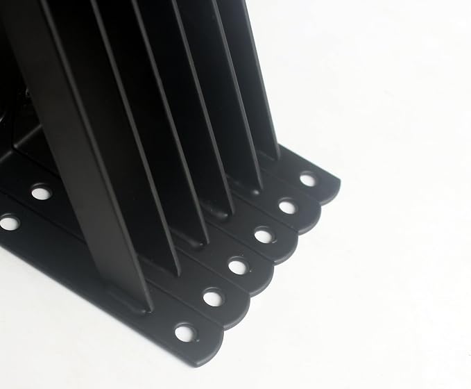 4 Pack L6 x H 3.5" Black Heavy Duty Shelf Brackets - Image 4