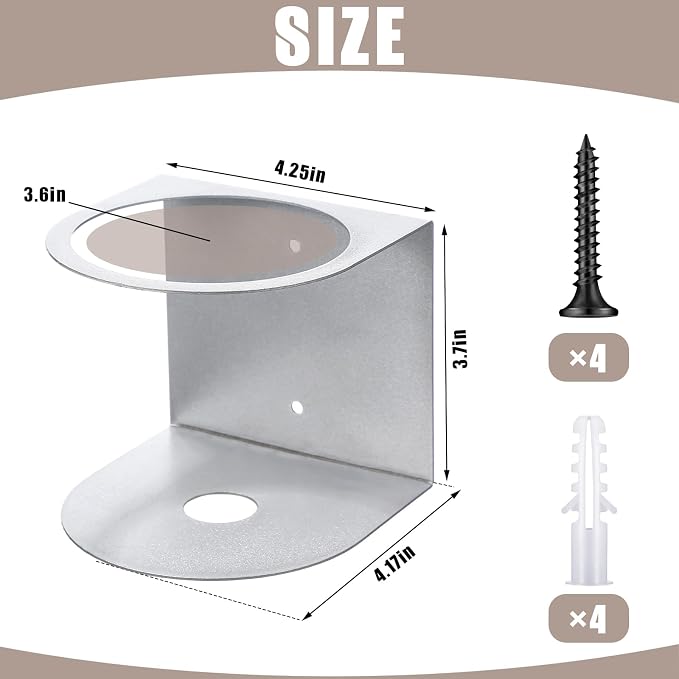 Gerrii 2 Pcs Spray Bottle Holder Wall Mount Bottle Organizer Spray Can Holder - Image 2