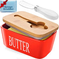 Butter Dish with Lid: Large Butter Container by AISBUGUR