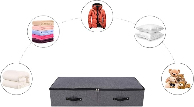 Omygarden 2PCS Foldable Blankets Clothes Comforters Storage Bin Organizer - Image 5