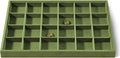 Velvet Stackable Jewelry Display Tray, 24 Grid Earring Ring Storage Tray by Dansmiy