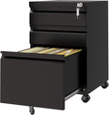 3 Drawer Mobile File Cabinet by LISSIMO