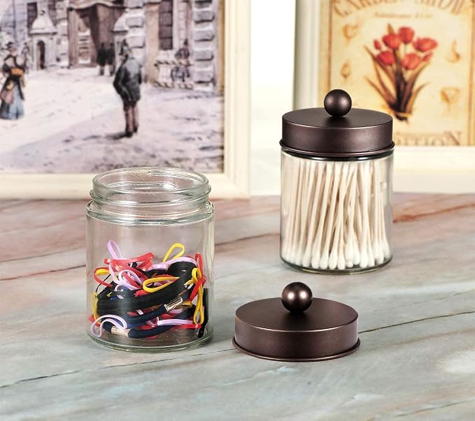 Amolliar Apothecary Jars Bathroom Storage Organizer - Image 5