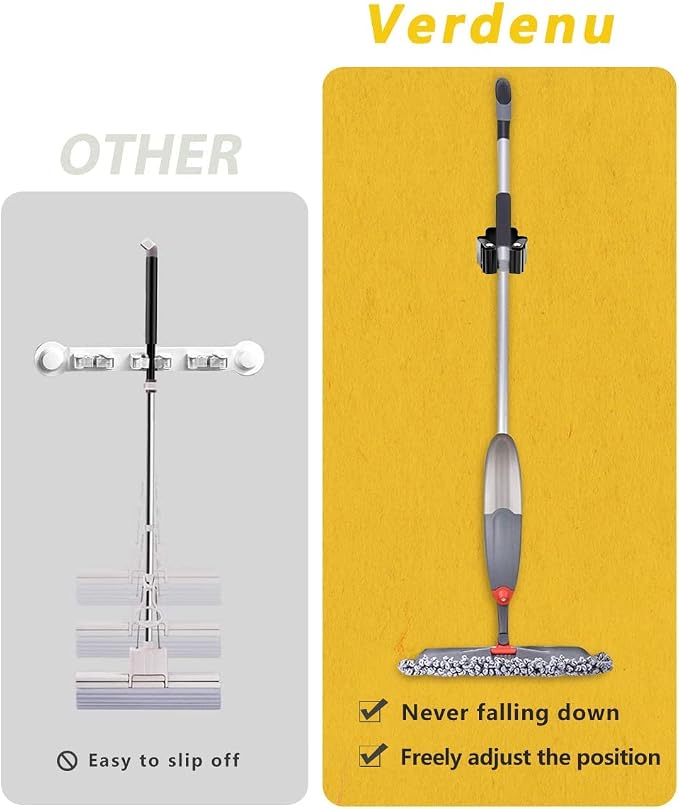 Verdenu 15 Pack Broom Holder Wall Mount, Mop and Broom Holder Wall Mount - Image 4