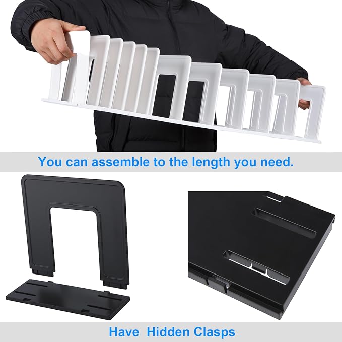 Adjustable Vertical File Sorter Sturdy Plastic Expandable Upright File Holder - Image 7