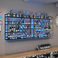 95in Large Wall Mounted Wine Rack 4 Tier Metal Wine Bottle Holder Modern by RAJYQODIS