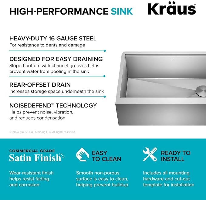 Kraus Kore 30-Inch Farmhouse Workstation - Image 11