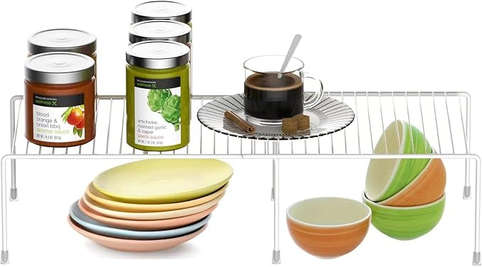 Expandable Cabinet Storage Organizer Shelf, Freezer Shelf Kitchen Cabinet - Image 6