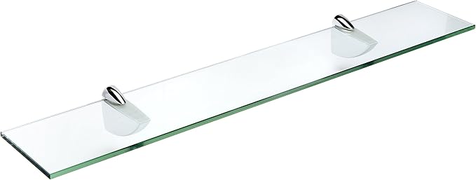 Spancraft Glass O-12x21-Chrome Oriole Glass Shelf by Spancraft