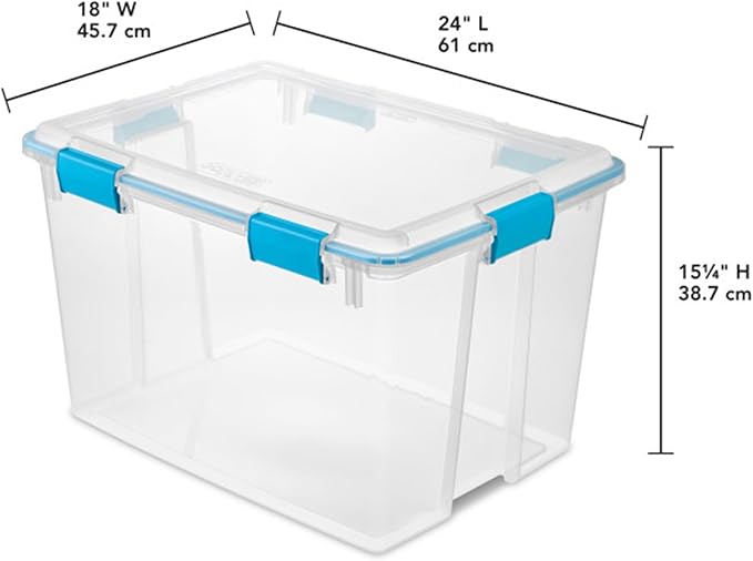 Sterilite 4-Pack Gasket Box, Weather-Resistant Storage Bins - Image 2