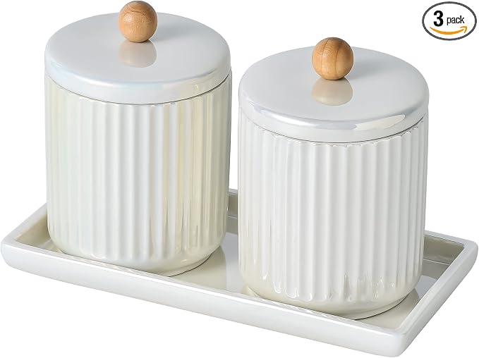 Ceramic Bathroom Canister Set by Redelaenor