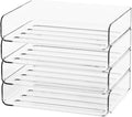 4-Tier Acrylic Paper Tray Organizer by Unknown