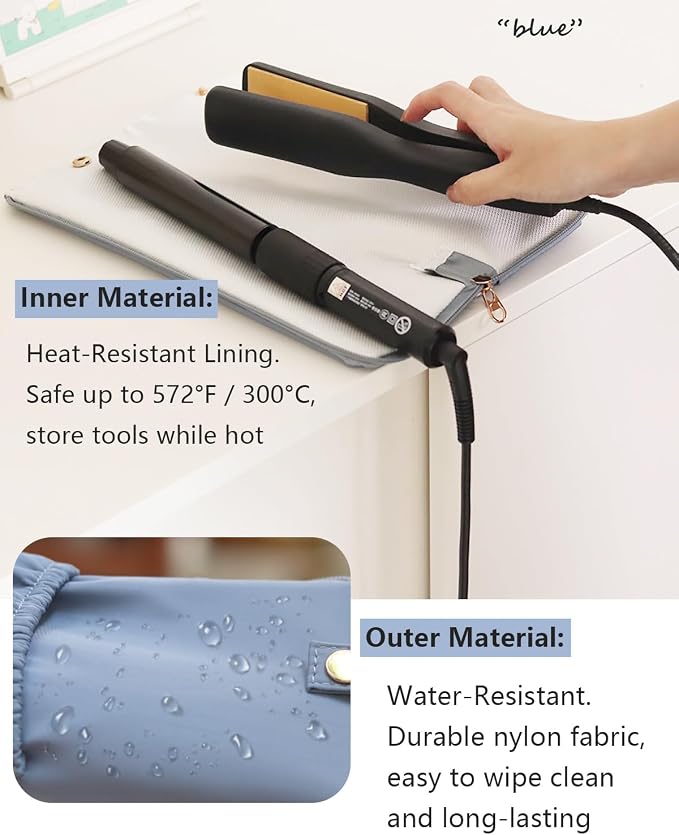 Holder & Mat for Hot Tools, Curling Iron Flat Iron Heat Resistant Hair Tools - Image 2