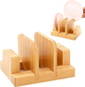 Bamboo Pot Lid Holder, Cutting Board Organizer Holder, Dish Plate Pot Lids by glendaveny