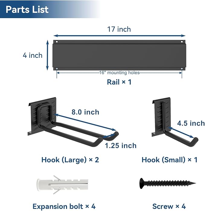 WALMANN Garage Storage Organization System Ski Wall Rack 2 Pairs of Skis Mount - Image 5