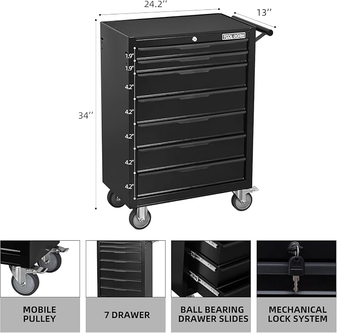 7-Drawer Rolling Tool Chest - Image 3