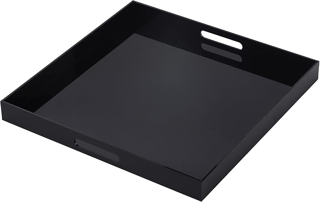 Black Oversize Acrylic Serving Tray by DesignwithPracticality