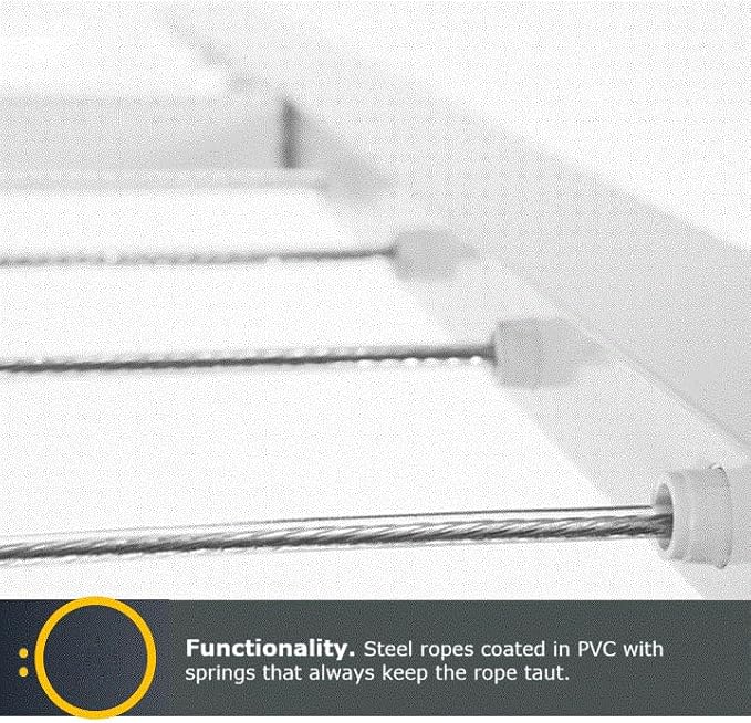 Ceiling Mounted Pulley Drying Rack – Medium Aluminum Clothesline - Image 6