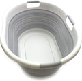 SAMMART 57L Collapsible 3-Handled Plastic Laundry Basket by SAMMART