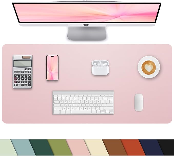 Leather Desk Protector, Non-Slip PU Laptop Mat by cebowa